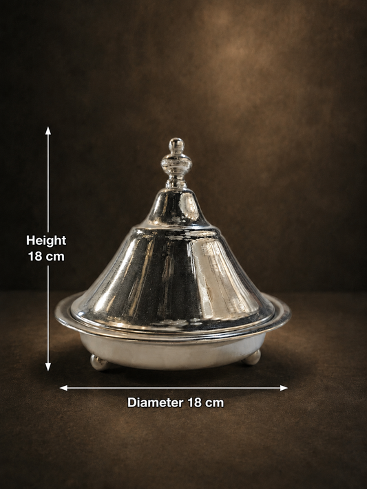 Moroccan Plain Silver Tajine - M137