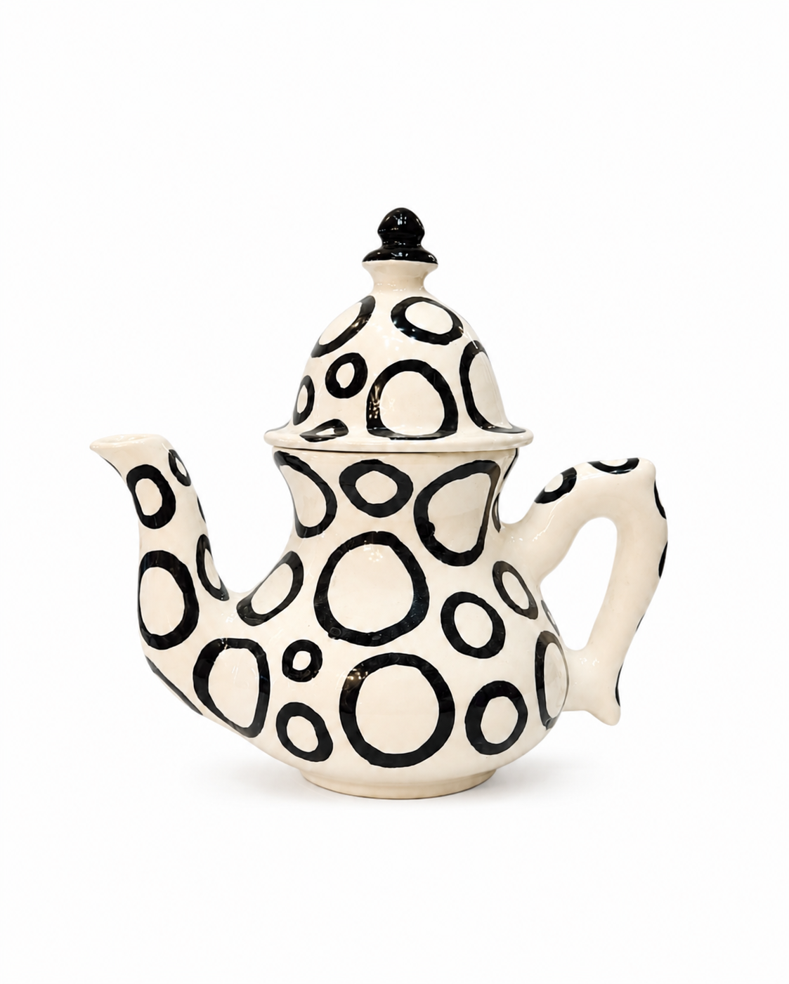 Moroccan Black Pebble Design - Ceramic Teapot N4 M31