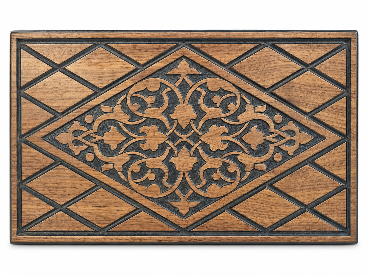 Anatolian Heritage Hand-Carved Wooden Backgammon Set