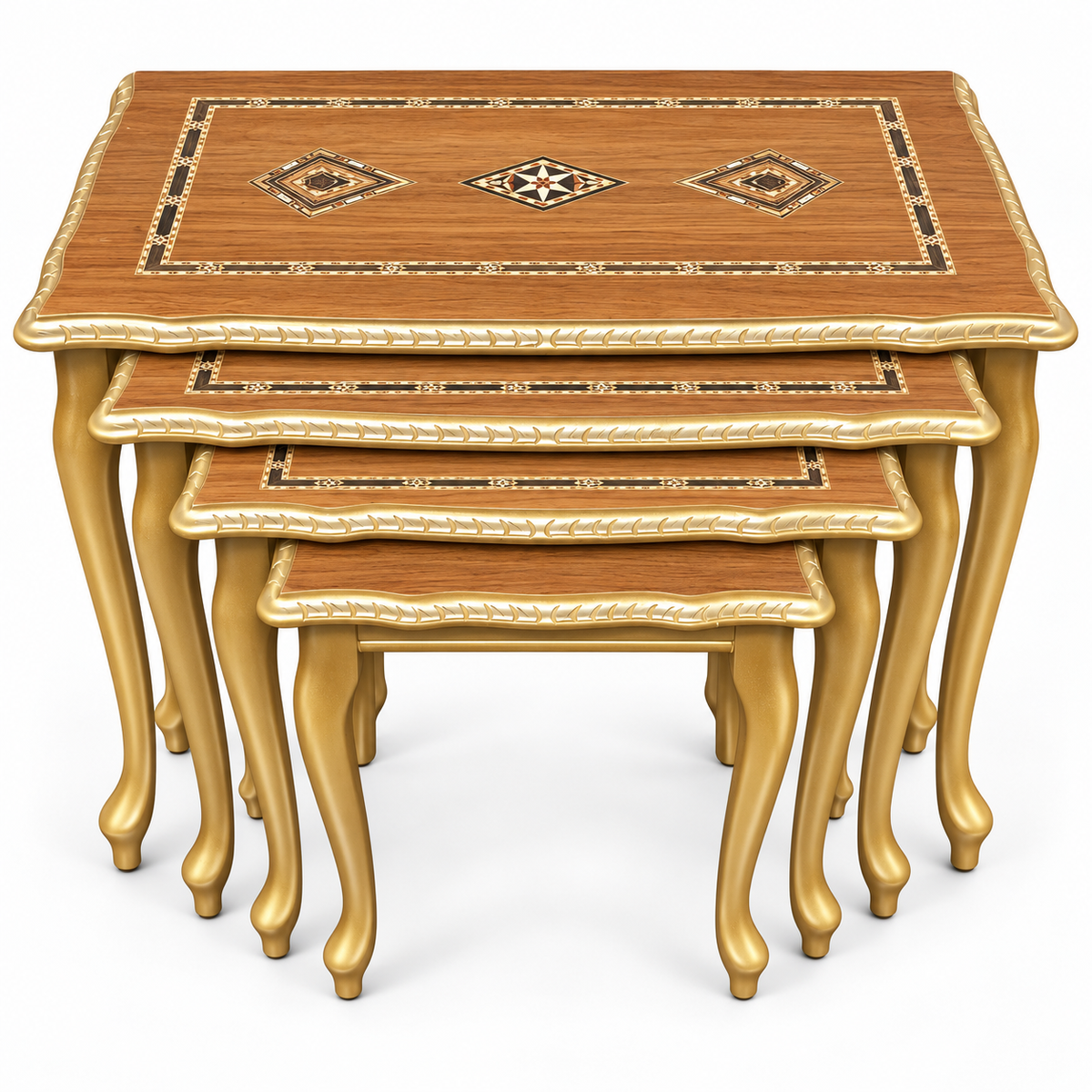 Ottoman Heritage Mosaic Nesting Table Set 4in1