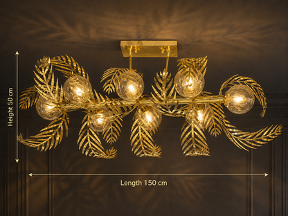 Golden Palm Branch Chandelier