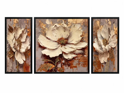 Bronze Ivory Bloom 3-in-1 Wall Art Frame