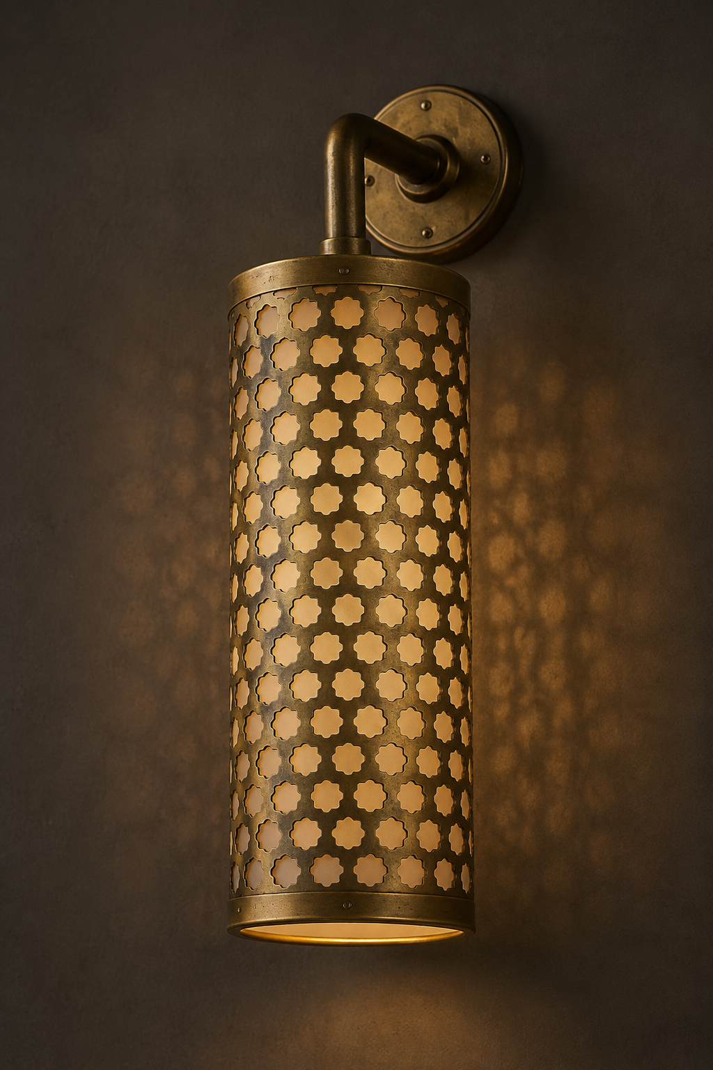 Turkish Golden Blossom Wall Lantern