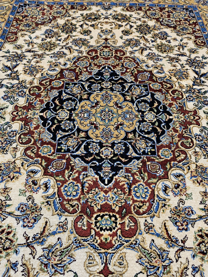 Imperial Medallion Persian Silk Carpet 60x90cm