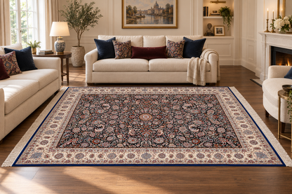 Midnight Garden Natural Persian Wool & Silk Carpet 200x300 cm