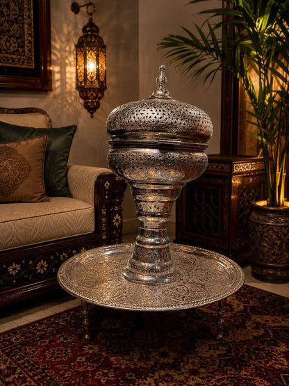 Marrakech Floral Silver Mabkhara - XXL