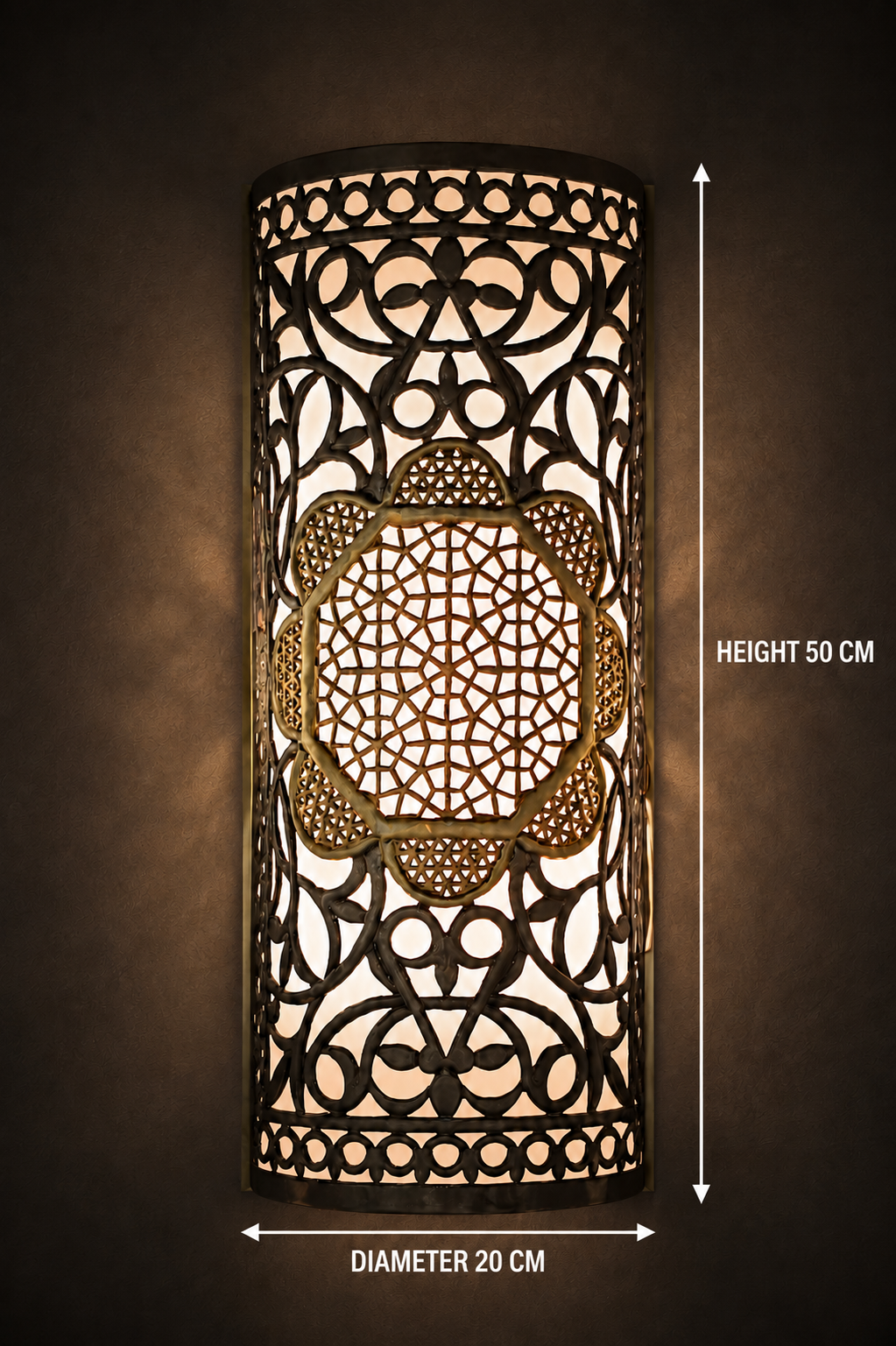 Bursa Rosette Cylinder Wall Light - Small