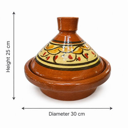 Hand-Painted Moroccan Clay Tajine (Ds01)