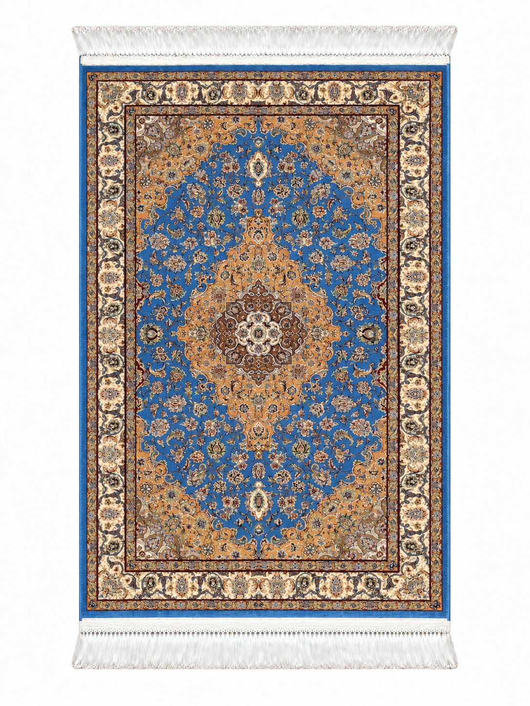 Imperial Medallion Persian Silk Carpet 60x90cm