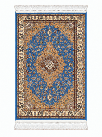 Imperial Medallion Persian Silk Carpet 60x90cm