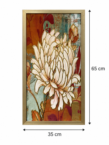 Golden Dahlia Bloom 3-in-1  Wall Art Frame