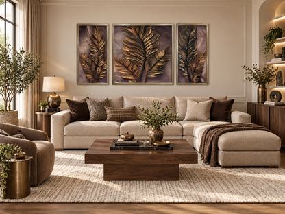 Bronze Botanical Elegance 3-in-1 Wall Art Frame