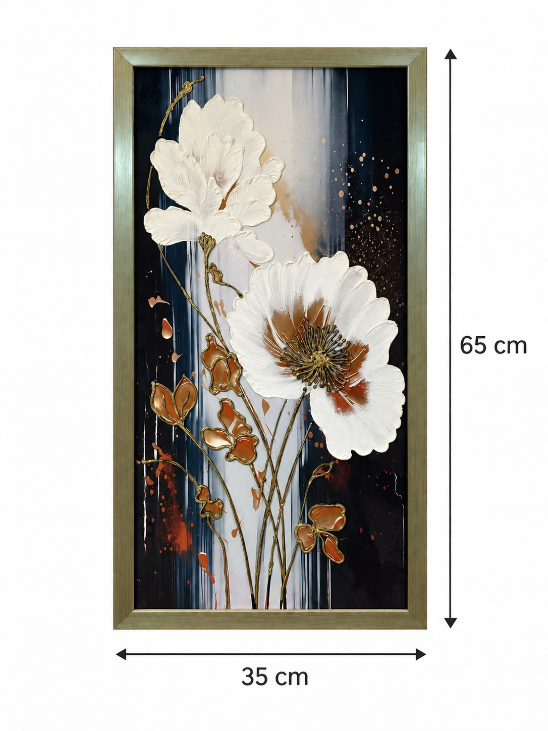 Golden Bloom Harmony 3-in-1 Wall Art Frame