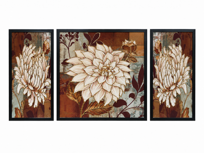 Golden Dahlia Bloom 3-in-1  Wall Art Frame