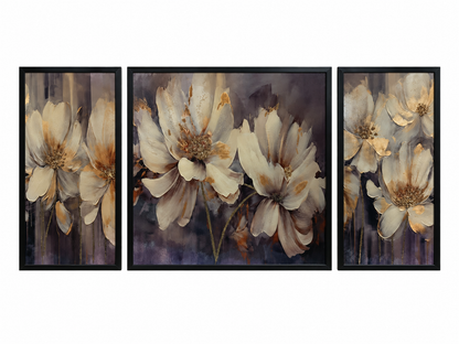 Handcrafted Golden Blossom 3-in-1 Wall Art Frame