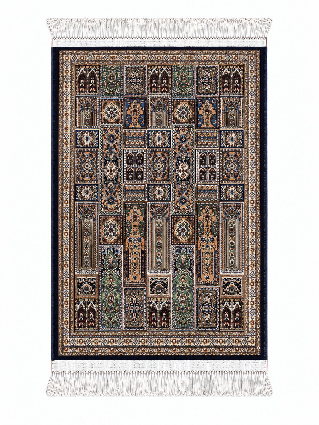 Persian Garden Mosaic Silk Carpet 60x90cm