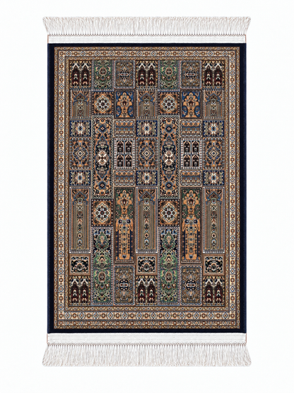 Persian Garden Mosaic Silk Carpet 60x90cm