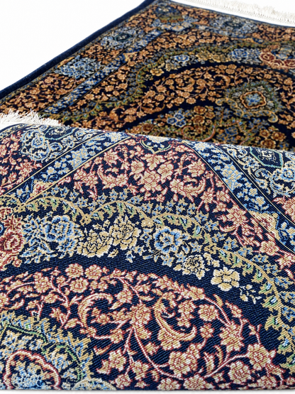Imperial Midnight Garden Silk Carpet 60x90cm