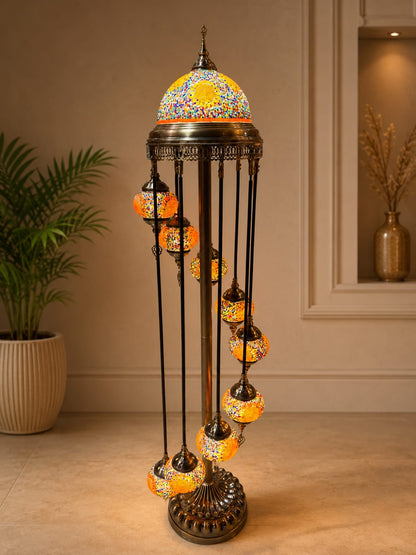 Turkish Mosaic Glass Floor Lamp - 1923-9F