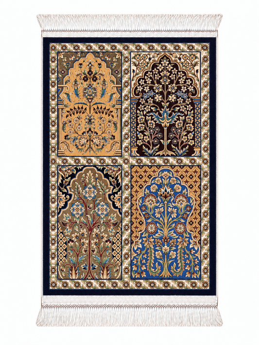 Four Seasons Garden Silk Carpet 60x90cm