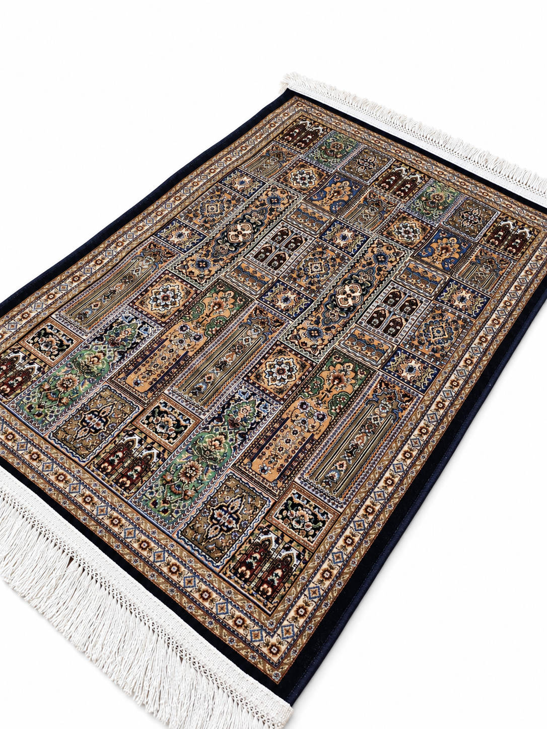 Persian Garden Mosaic Silk Carpet 60x90cm
