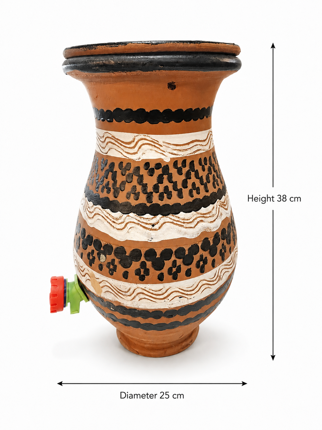 Handcrafted Moroccan Clay Water Jar & Cup Set