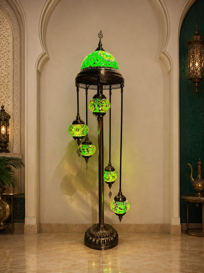 Turkish Mosaic Glass Floor Lamp - 1923-5F