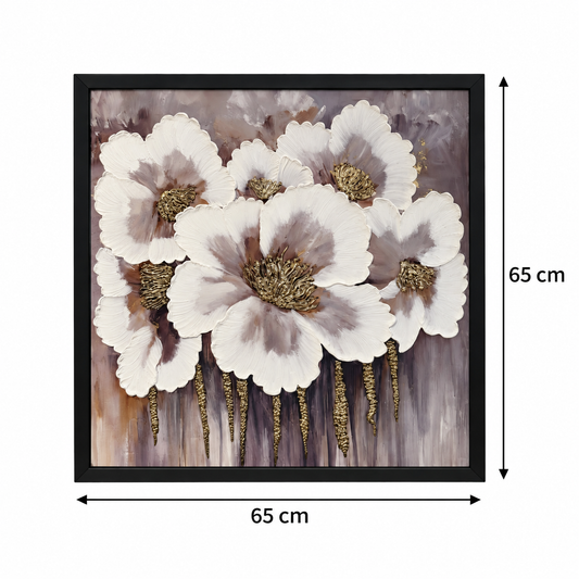Golden Feather Blossom 3-in-1 Wall Art Frame
