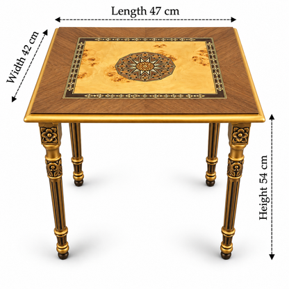 Seljuk Mosaic Hand-Carved Nesting Tables 4in1