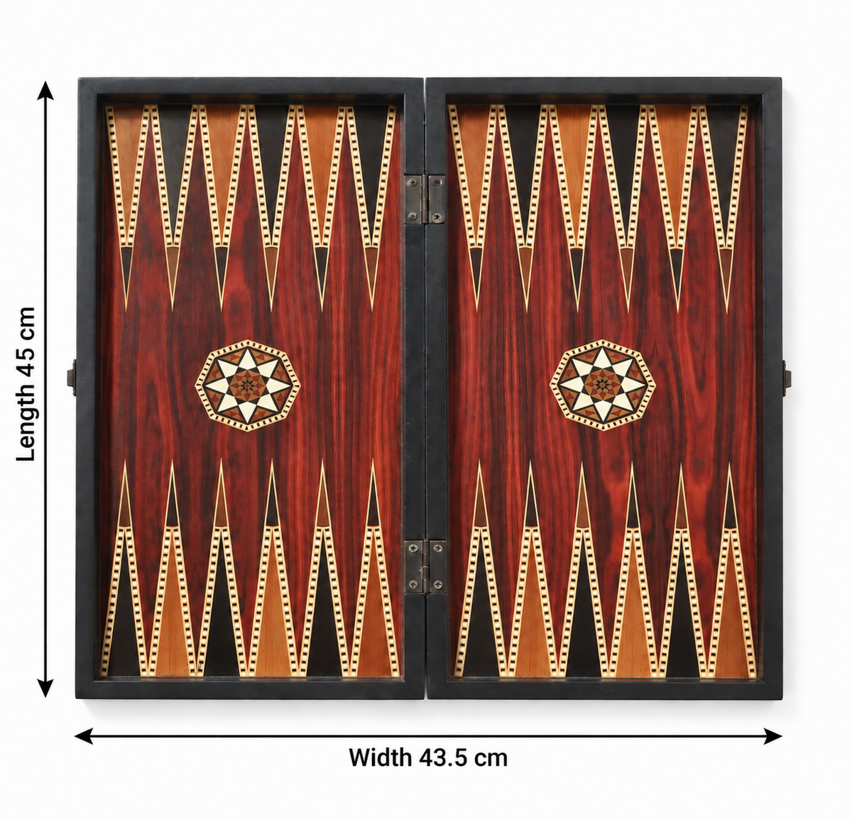 Anatolian Heritage Hand-Carved Wooden Backgammon Set