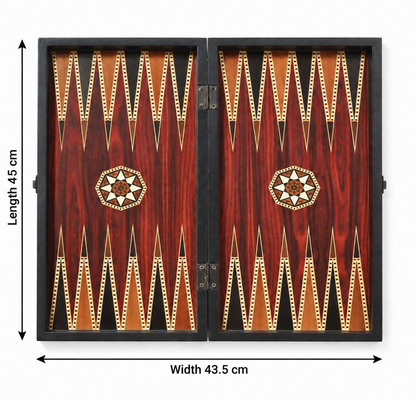 Anatolian Heritage Hand-Carved Wooden Backgammon Set