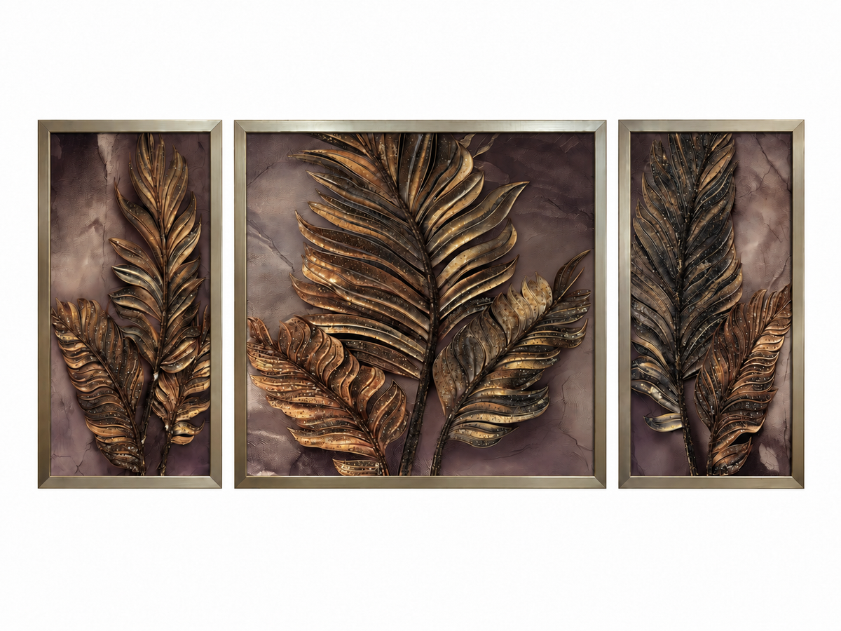 Bronze Botanical Elegance 3-in-1 Wall Art Frame