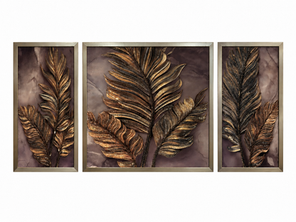Bronze Botanical Elegance 3-in-1 Wall Art Frame