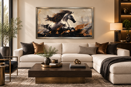 Majestic Spirit Horse Decorative Wall Art Frame (75x125cm)