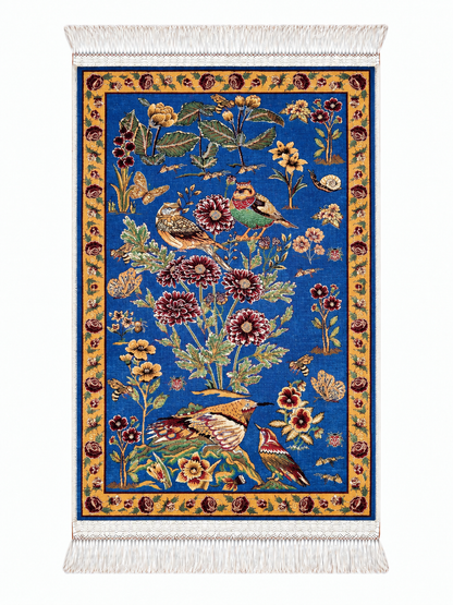 Qum Enchanted Garden Silk Carpet 60x90cm
