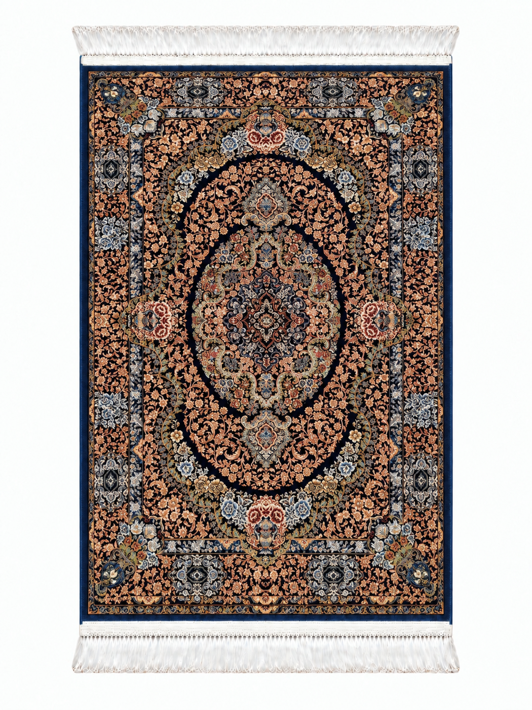 Imperial Midnight Garden Silk Carpet 60x90cm