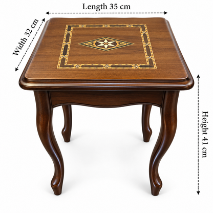 Anatolian Mosaic Beechwood Nesting Table Set 4in1