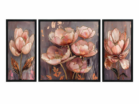 Blush Blossom Harmony 3-in-1 Wall Art Frame