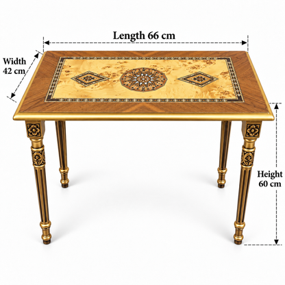 Seljuk Mosaic Hand-Carved Nesting Tables 4in1