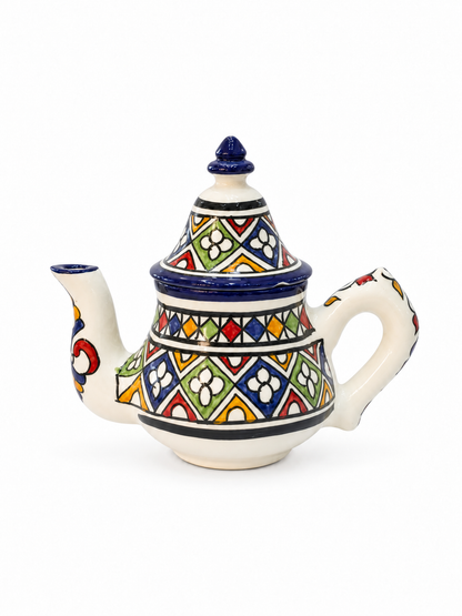Handcrafted Moroccan Atlas Ceramic Teapot - N1 M28 (Ds02)