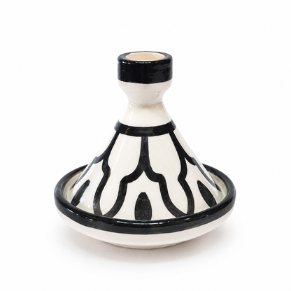 Moroccan Ceramic Coffee Set - Traditional Fez Pottery - Arabic Calligraphy Design