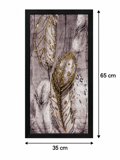 Golden Feather Blossom 3-in-1 Wall Art Frame