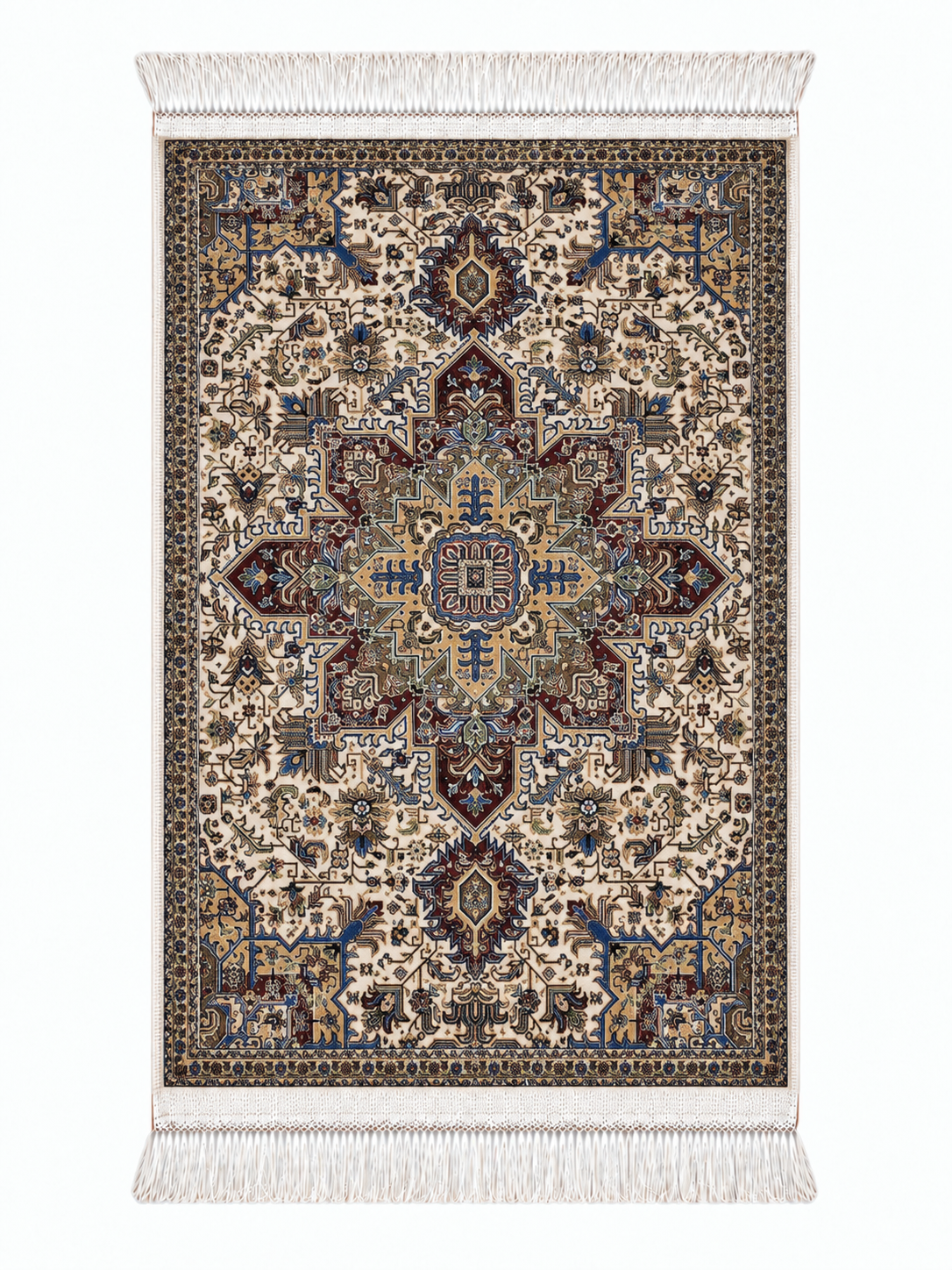 Persian Royal Heriz Silk Carpet 60x90cm