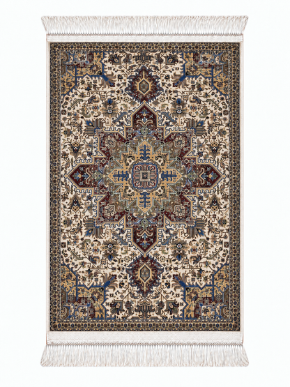 Persian Royal Heriz Silk Carpet 60x90cm
