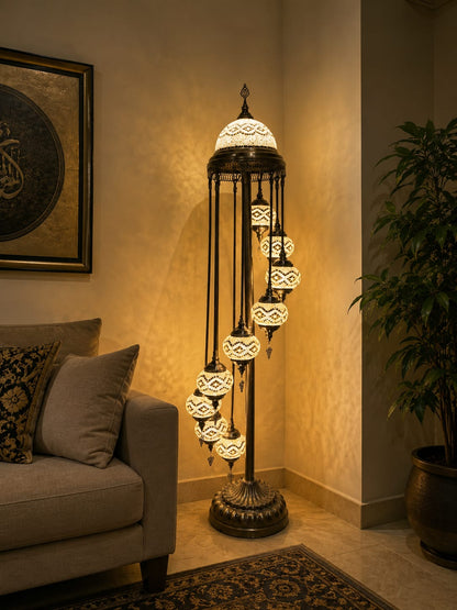 Turkish Mosaic Glass Floor Lamp - 1923-9F