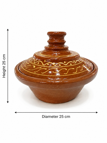 Hand-Painted Moroccan Clay Tajine (Ds02)