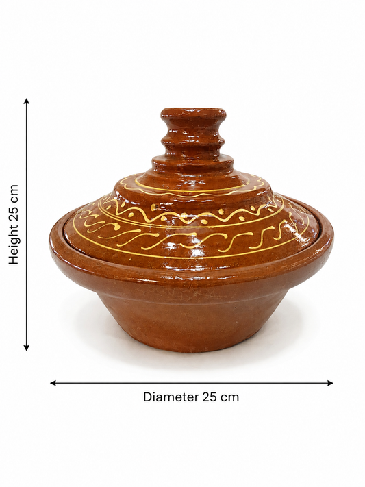 Hand-Painted Moroccan Clay Tajine (Ds02)