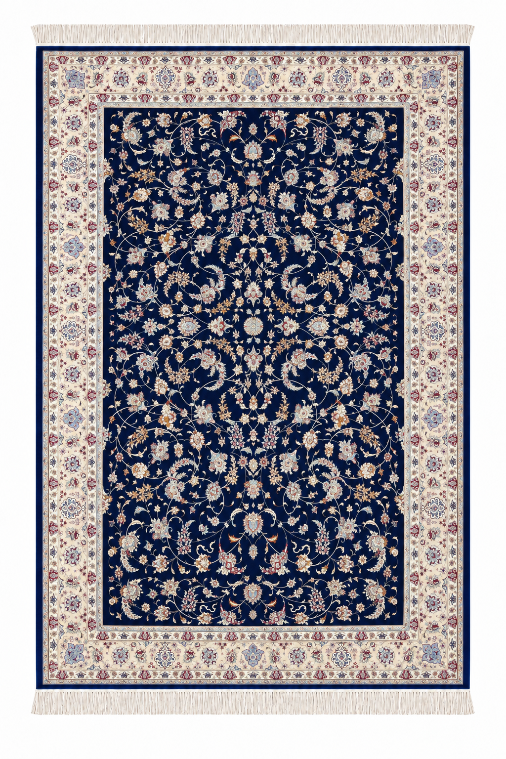 Royal Navy Natural Wool & Silk Carpet 200x300 cm