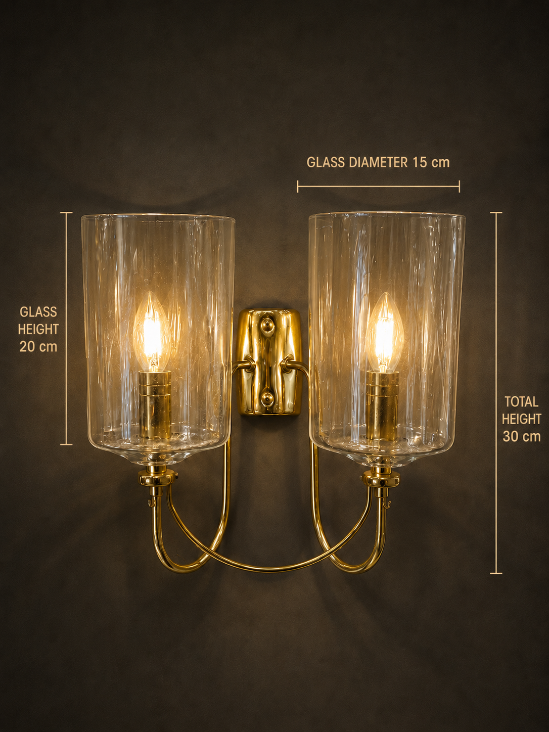 Golden Harmony Duo Wall Light