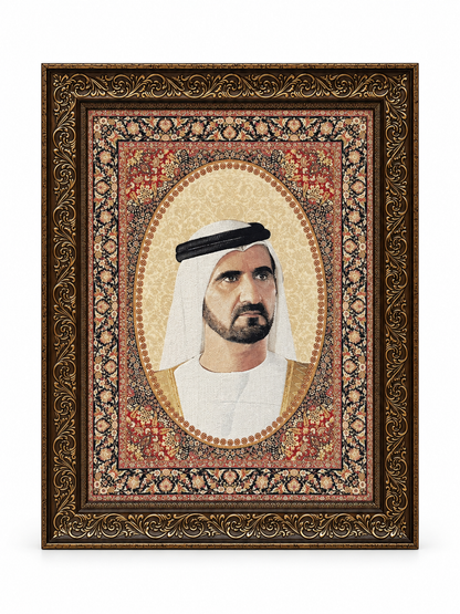 Sheik Mohammed bin Rashed Al Maktoum Portrait - Decorative Wall Hanging (80x63cm)